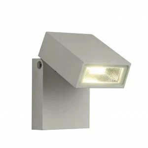 Уличный настенный светильник светодиодный 10х8,5х6 см серебро Flicker 1823-1W FAVOURITE FLICKER SILVER 00-3897520 Серебро