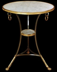 Tisserant Круглый высокий стол из бронзы