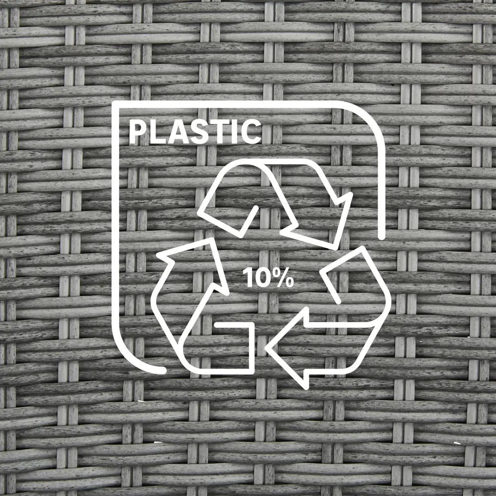 Шезлонг Naterial Davos 196x65x92 см алюминий/искусственный ротанг серый STLM-2124394 - Вид №10