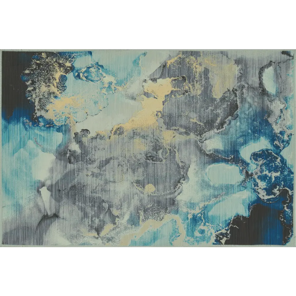 Ковер хлопок Небосвод 60x90 см цвет синий 86253431 STLM-2019426 Santreyd 