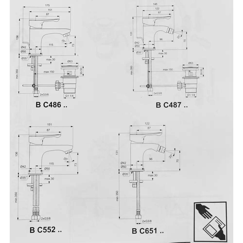 Смеситель для раковины Ideal Standard Alpha BC552AA однорычажный цвет хром STLM-2031922 - Вид №3