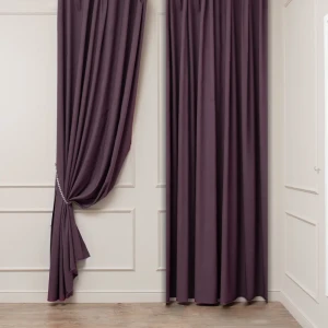 ЛТ ткань 1 п/м лен однотонный genevra фиолетовый 23 300 см