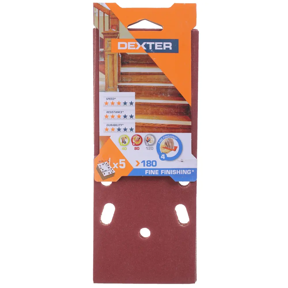 DEXTER Шлифовальные листы P180 для вибрационной машины 230x93 мм 18782733 STLM-0012651 - Вид №2