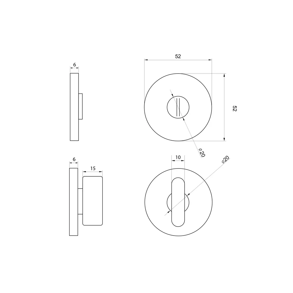 Фиксатор дверной Puerto Slim AL 06 SN для надежной блокировки 86523069 STLM-0069609 - Вид №4