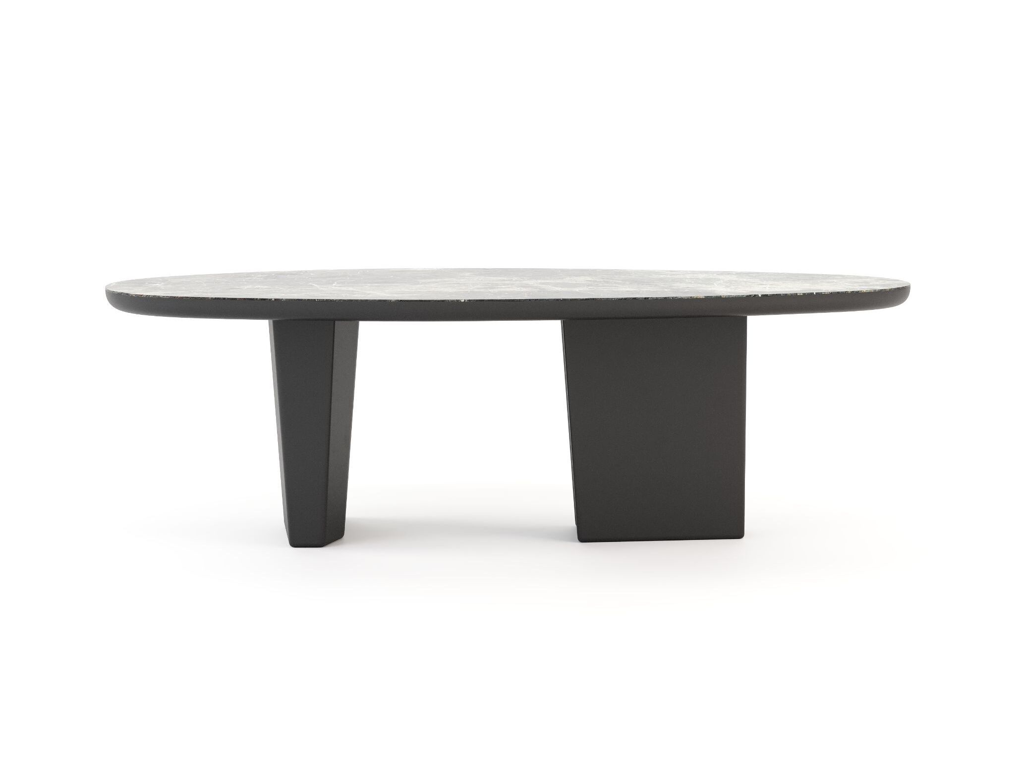 Деревянный овальный стол с каменной столешницей Stylish Club Stone ARCH-00117376 - Вид №2