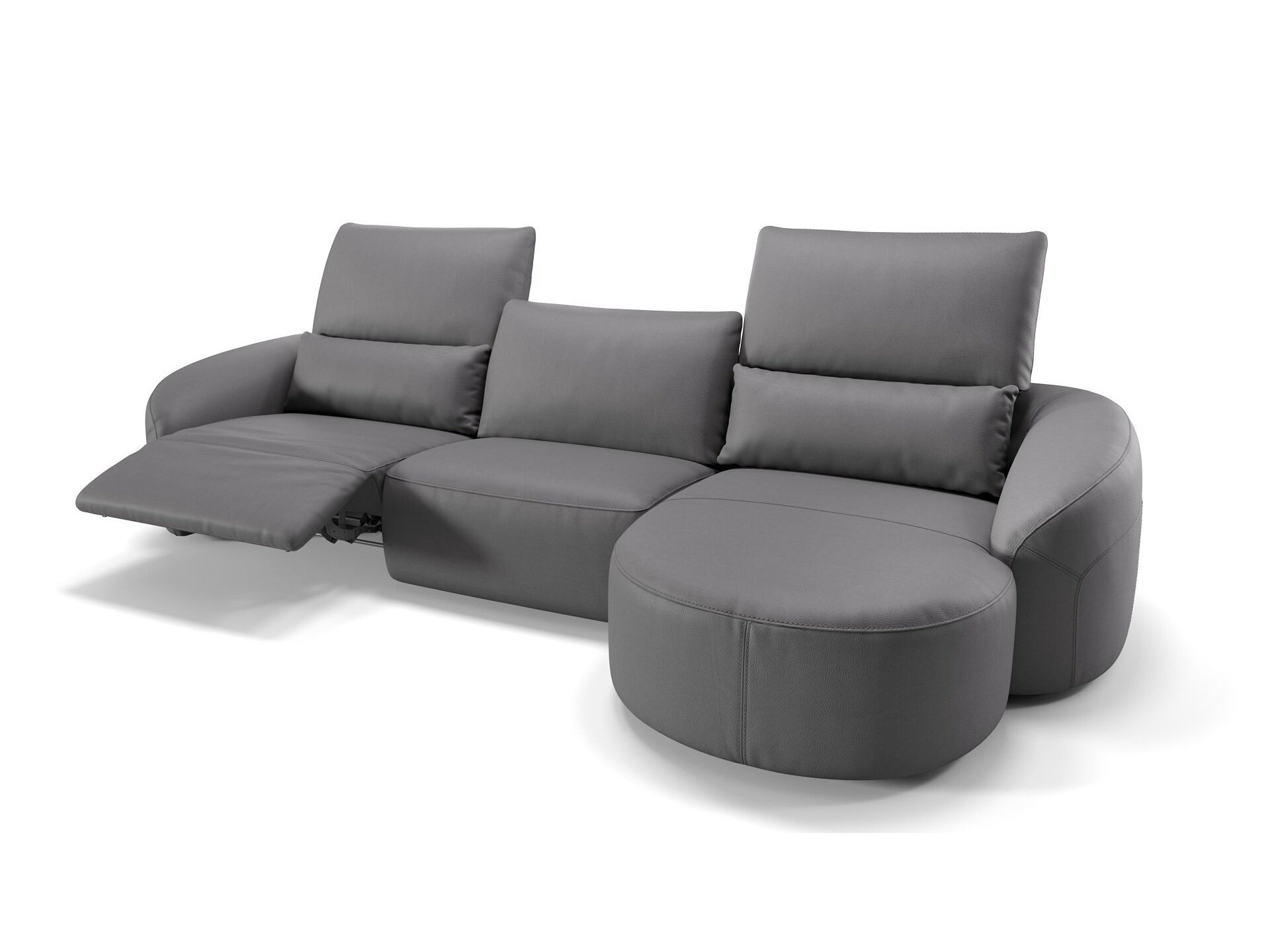 Кожаный диван с полуостровом Sofanella Санкт-Мориц ARCH-00038944 - Вид №1