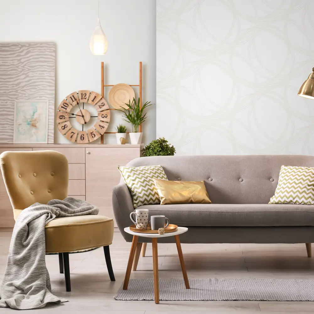 Обои флизелиновые Inspire Claire uni белые 1.06 м Cream 5 STLM-2026572 - Вид №3