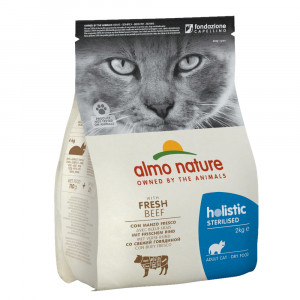 ПР0059748 Корм для кошек Holistic-Sterilised для кастрированных, говядина с рисом сух. 2кг Almo Nature