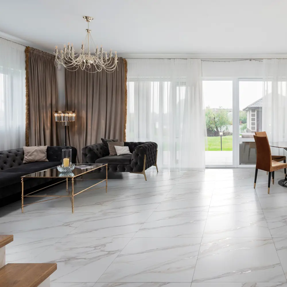 Глазурованный керамогранит Global Tile Bolero_GT 60x60 см 1.44 м² лаппатированный цвет белый 89456542 STLM-2123333