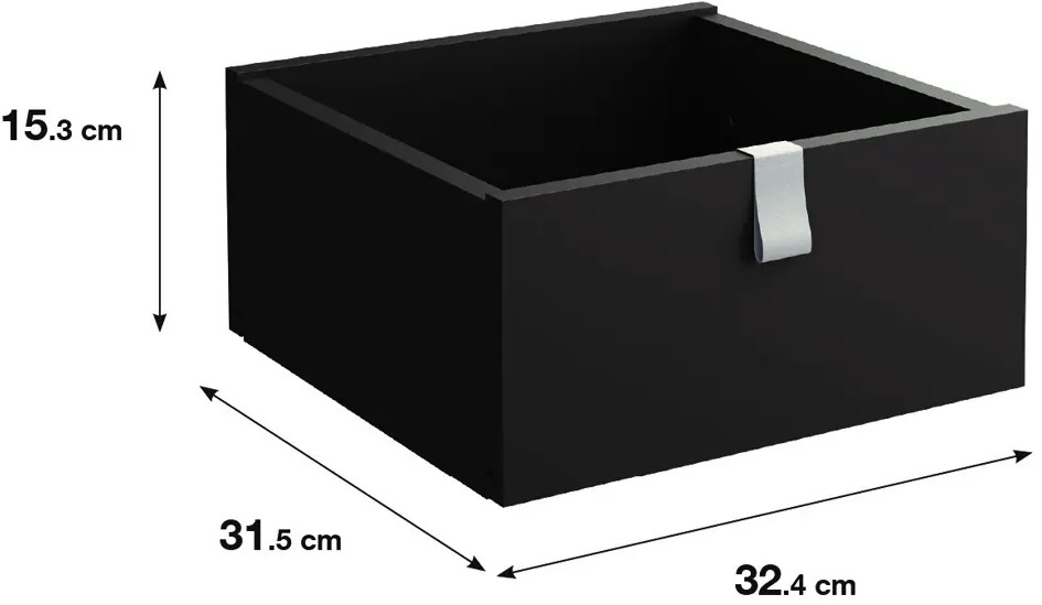 82731890 Ящик выдвижной Spaceo KUB 32.4x15.2x31.5 см ЛДСП цвет графит STLM-0034881