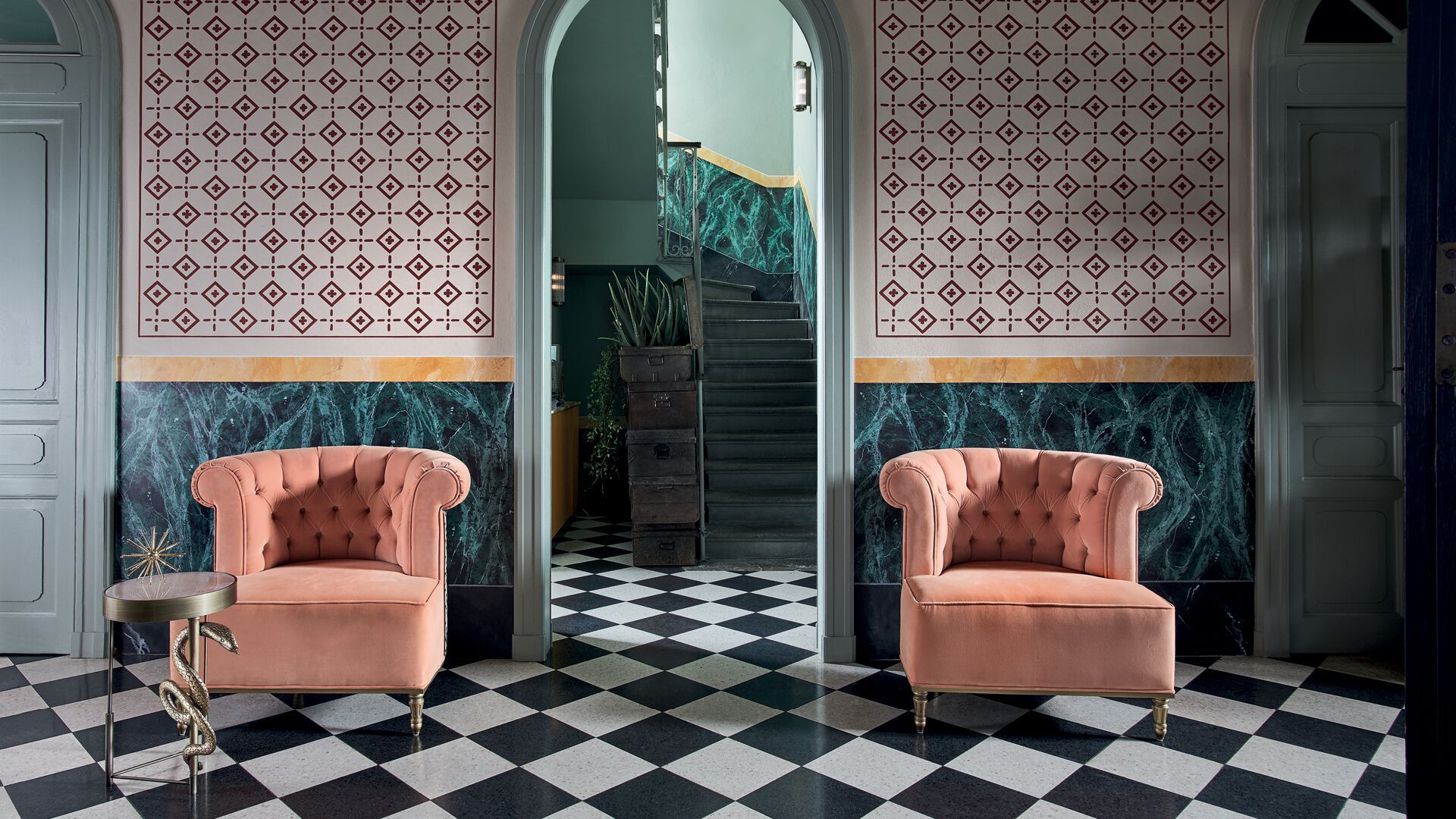 Тканевое кресло с металлической спинкой ANGELO CAPPELLINI New Classic Interiors ARCH-00024568 - Вид №2