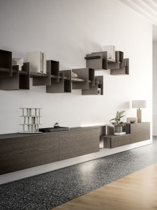 Деревянная секционная оборудованная стена