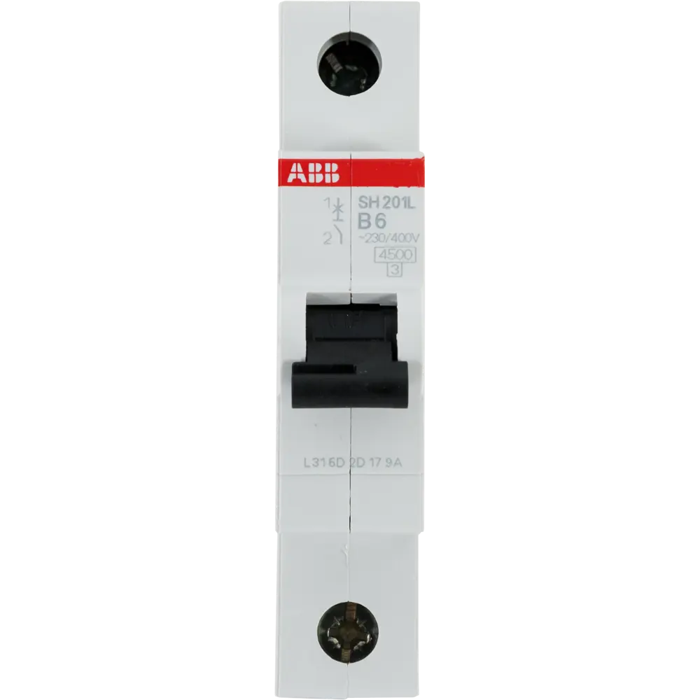 Автоматический выключатель ABB SH201L 1P B6 А 4.5 кА 2CDS241001R0064 STLM-2161217 - Вид №1
