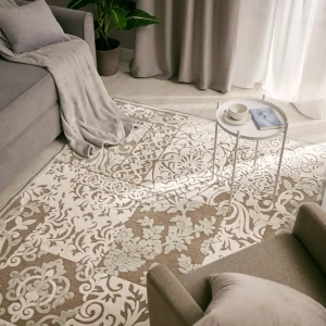 Ковер вискоза GENOVA 009/655590 65x110 см цвет серый/светло-серый