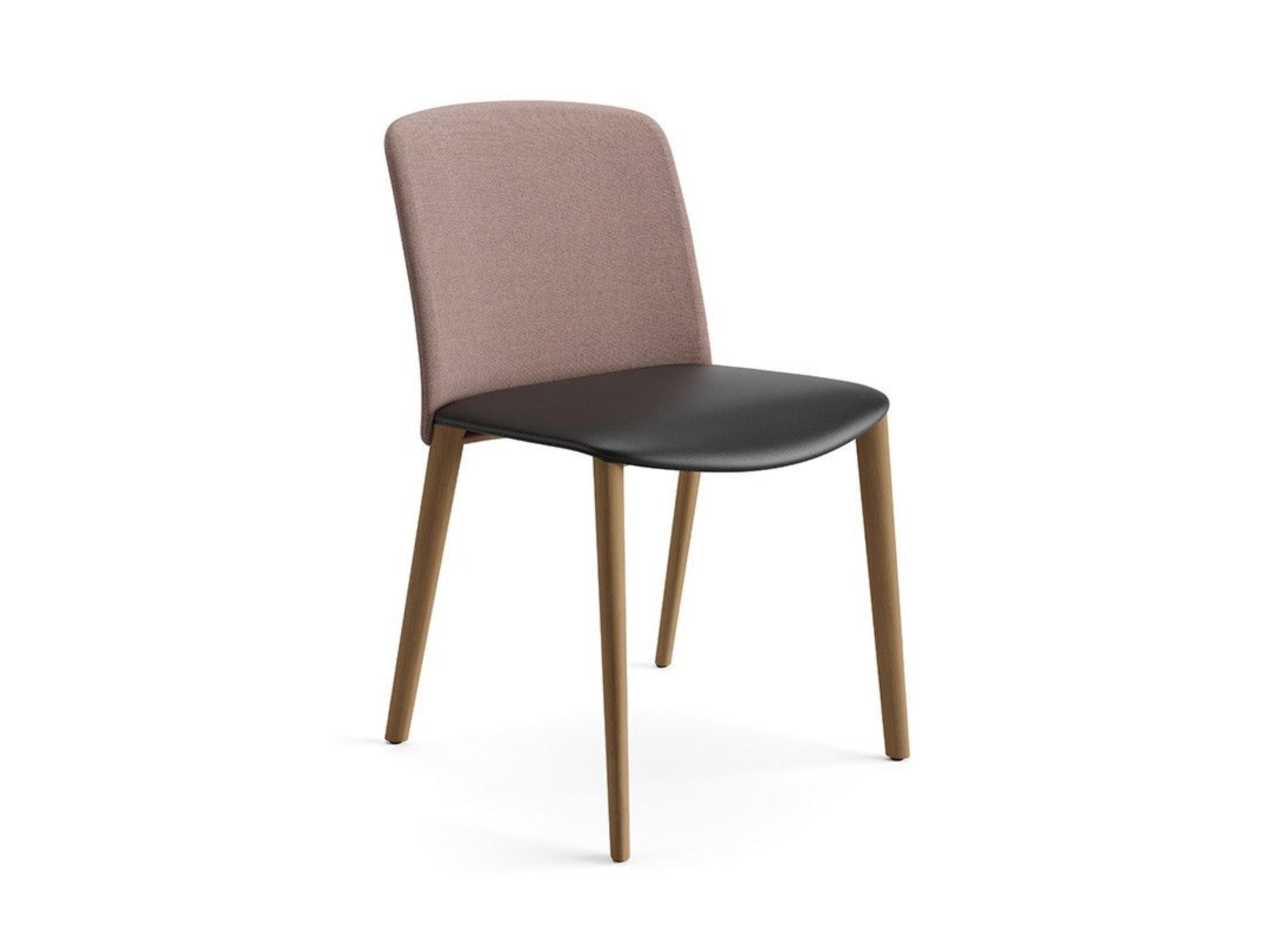 Кожаный и тканевый стул с деревянными ножками Arper Mixu 02 ARCH-00026884 - Вид №1