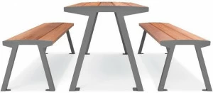 City Design Прямоугольный стол для пикника из стали и дерева Noale Noale ta-w