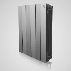 Радиатор биметаллический Royal Thermo PianoForte Silver Satin (серебристый)  - 10 секций