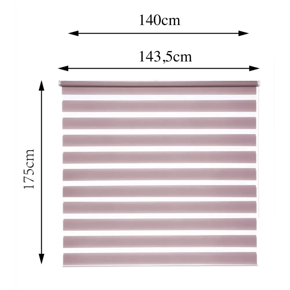 Штора рулонная день-ночь Inspire Peter 140x175 см сиреневая Santal 4 STLM-2044240 - Вид №2