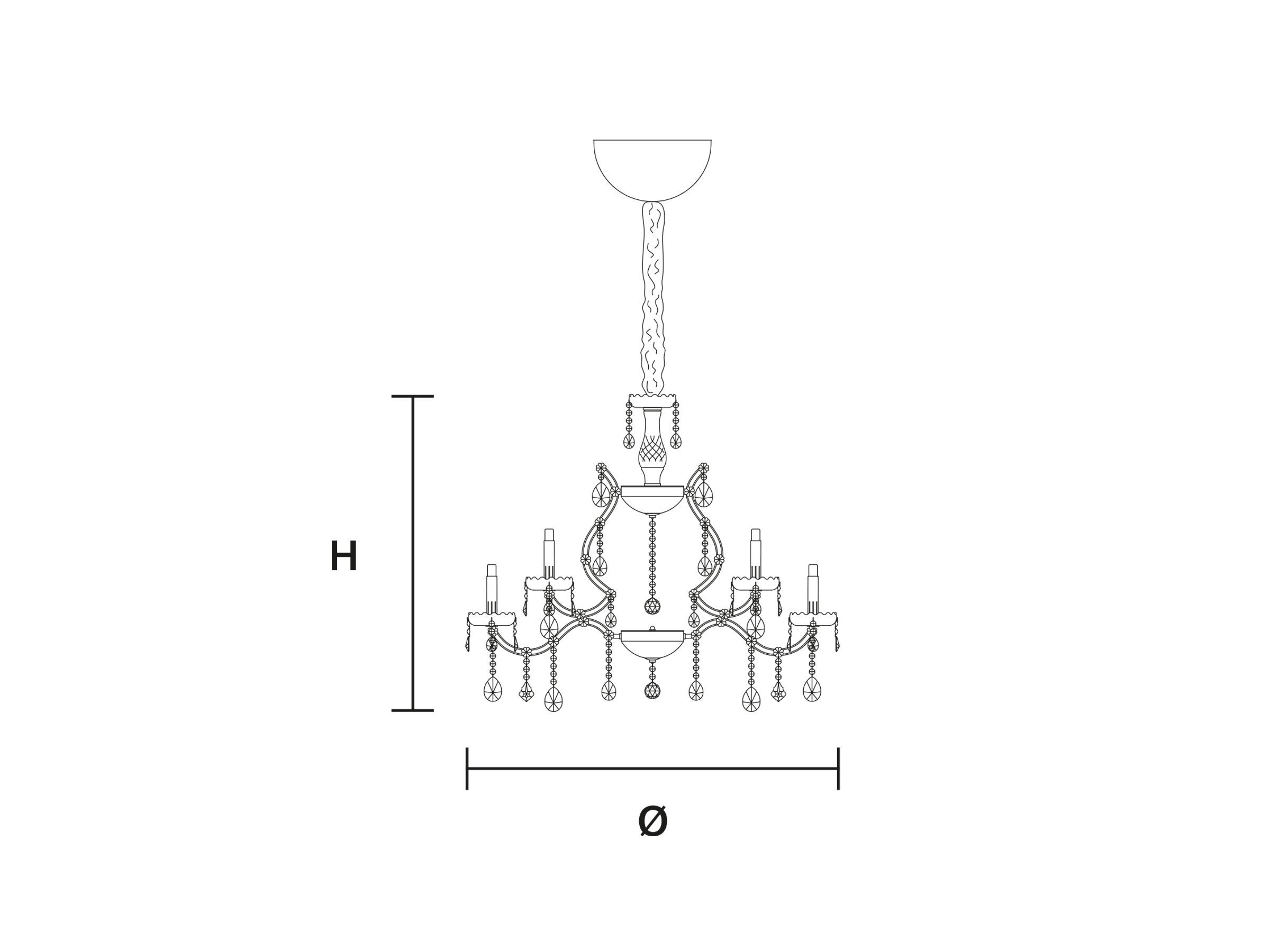 Подвесной светильник с кристаллами Masiero Aqaba ARCH-00058973 - Вид №2