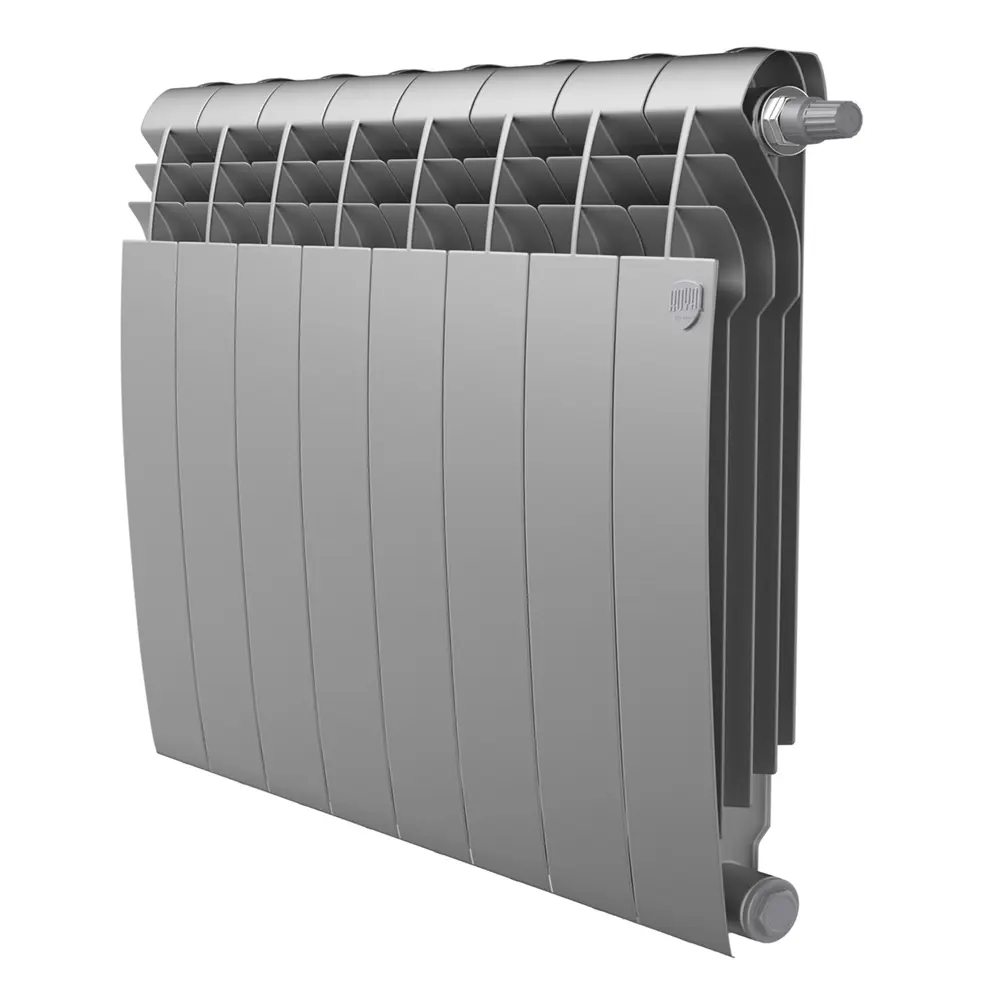 Радиатор секционный Royal Thermo Biliner 500/87 8 секций нижнее подключение биметалл серый 89391440 STLM-2180442 Отсутствует