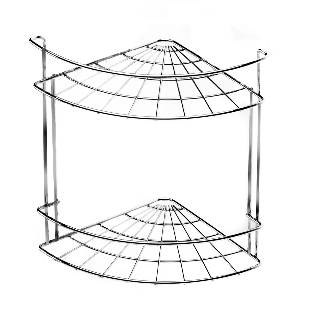Полка угловая Vanstore 2-ярусная Slim хром