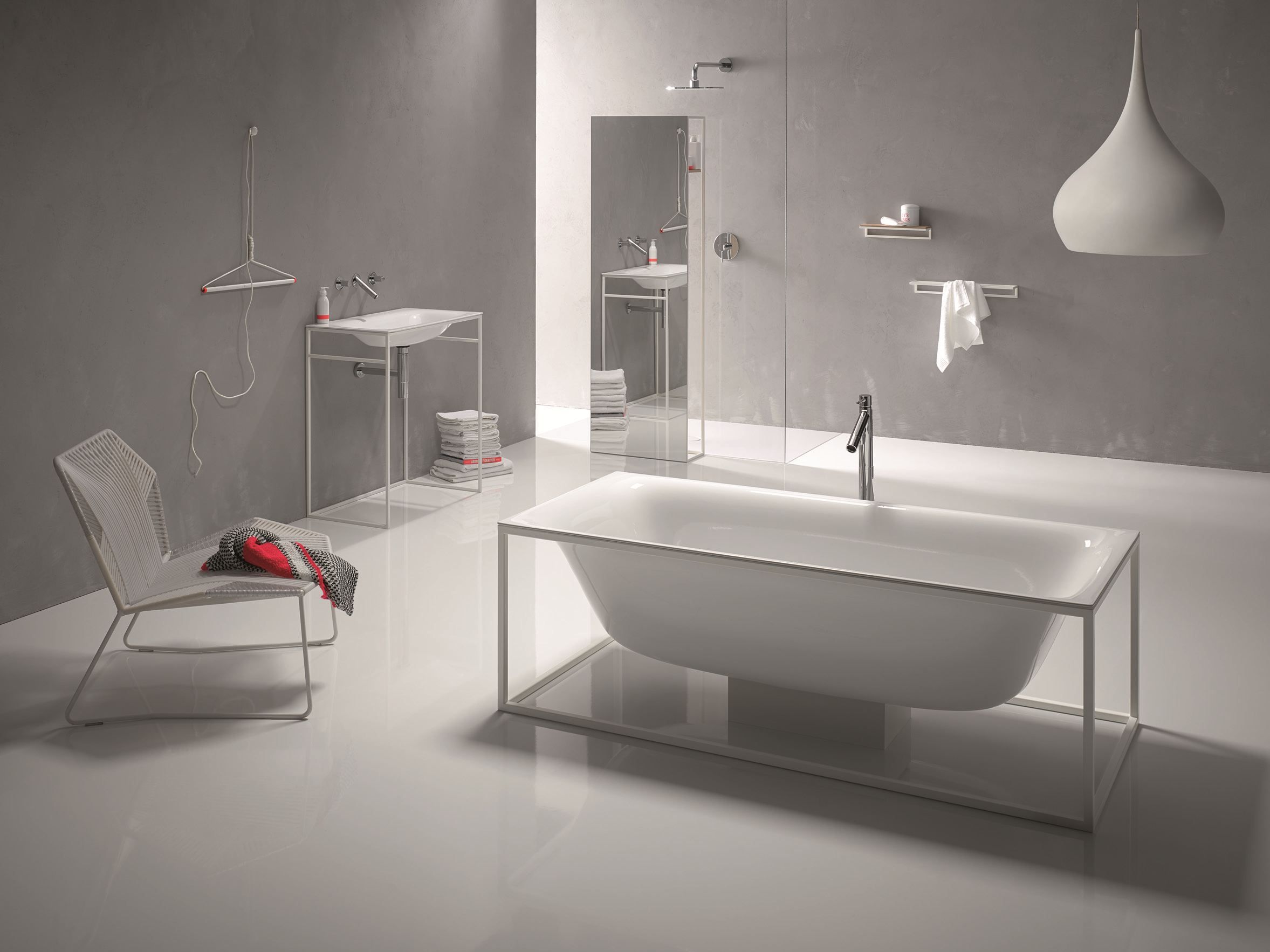 Одинарный прямоугольный умывальник из эмалированной стали Bette BetteLux Shape ARCH-00056760 - Вид №4