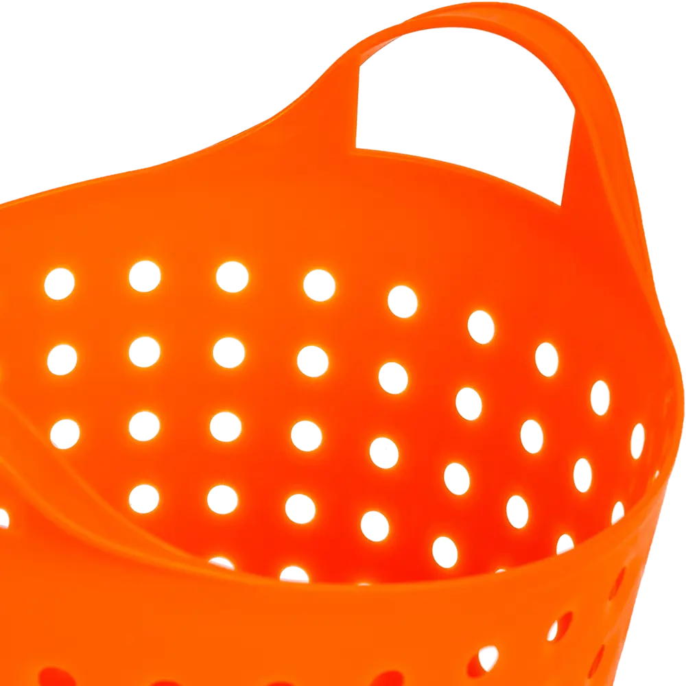 Корзинка Soft 20.61×22.21×17.4 см 4.1 л пластик цвет мандарин BEROSSI STLM-2071191 - Вид №4