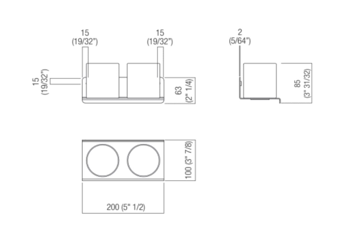 Настенный держатель для зубных щеток из нержавеющей стали Agape Mach 2 ARCH-00139744 - Вид №1