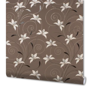 Обои флизелиновые Vilia Вояж коричневые 1.06 м 1145-62