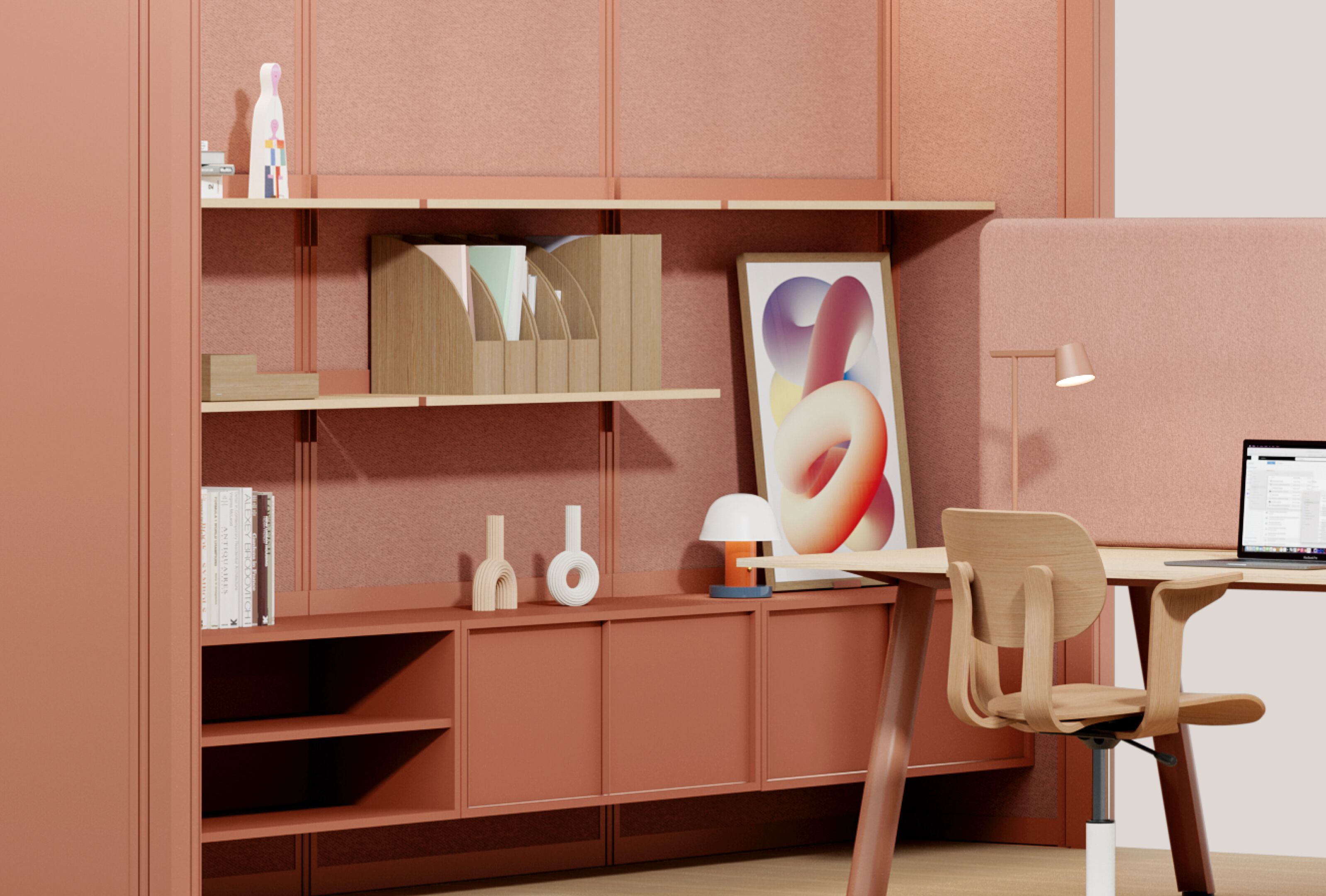 Алюминиевый модульный офисный остров с порошковым покрытием Mute ARCH-00130834 - Вид №2