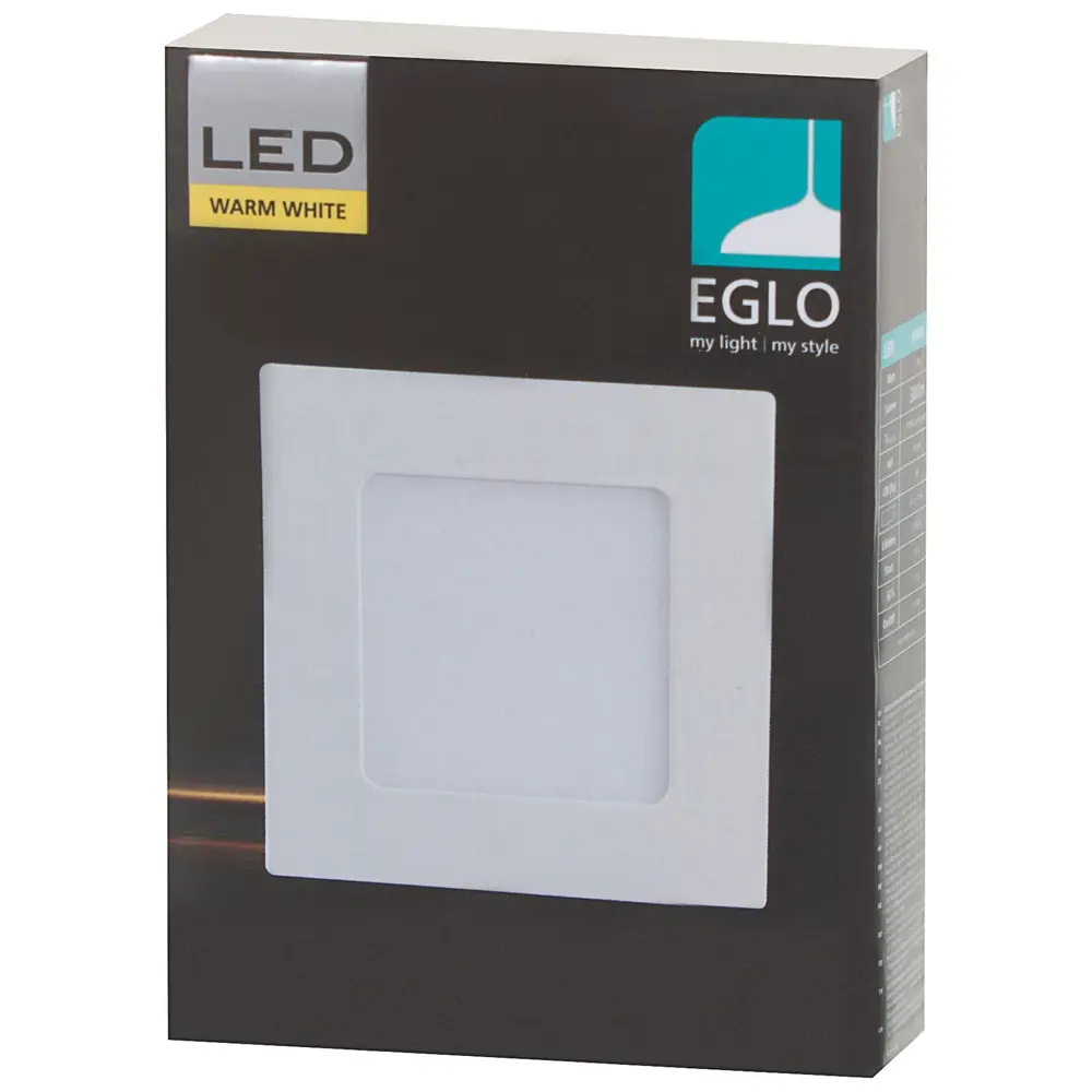 Панель светодиодная встраиваемая Fueva 3000K 85х85 мм Eglo STLM-2071706 - Вид №4