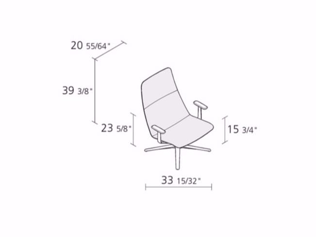 Спицевое вращающееся кресло с подлокотниками Alias тонкий ARCH-00074389 - Вид №6