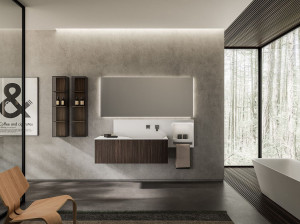 Подвесной шкаф для умывальника с настенным креплением