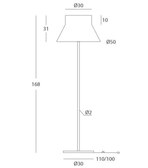 Светодиодная напольная лампа из веревки и металла Olé Lighting Kora ARCH-00043993 - Вид №5