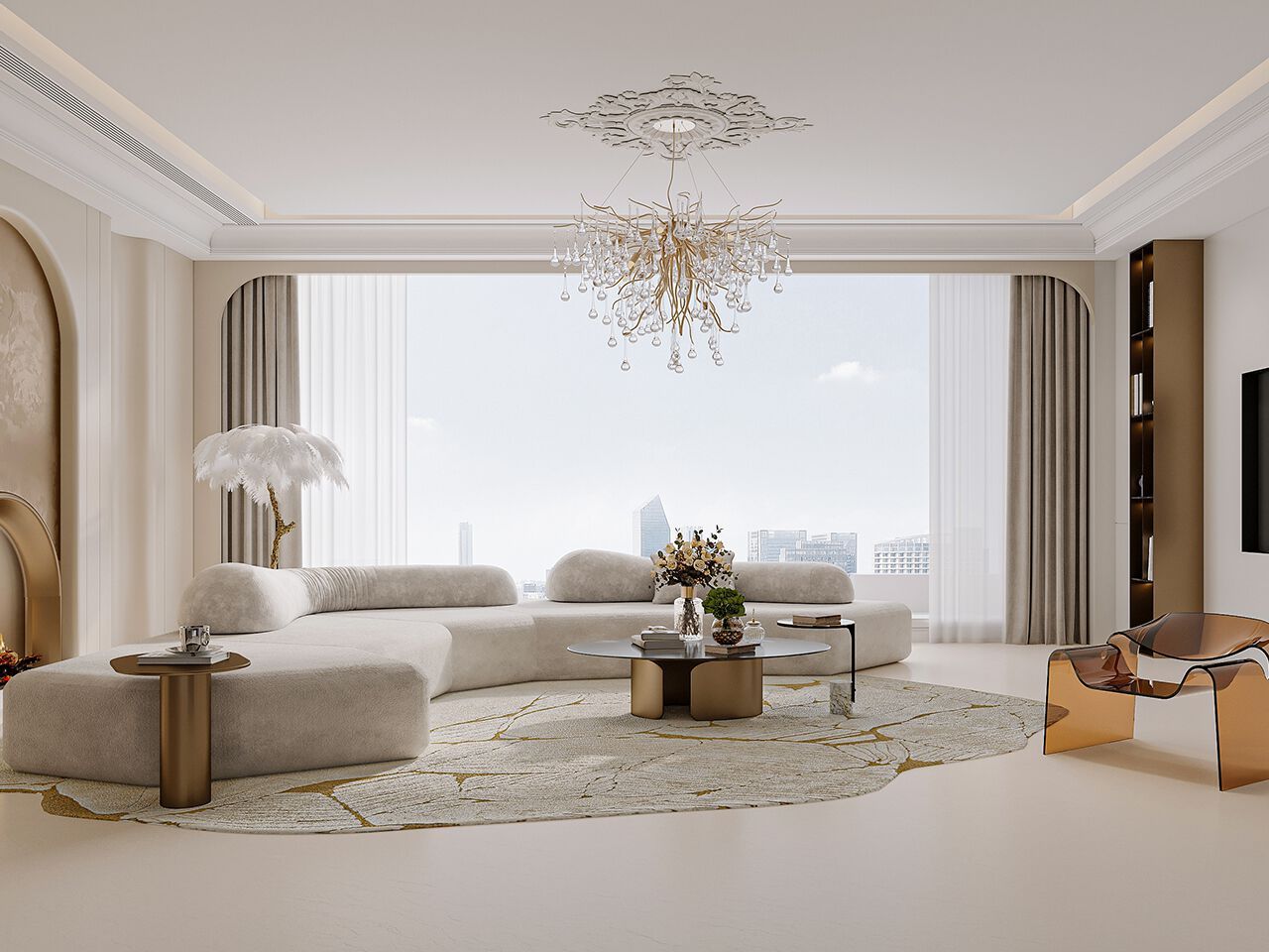 Мраморный пол / покрытие GANI MARBLE TILES PREMIUM BOTTICINO ARCH-00034079 - Вид №1