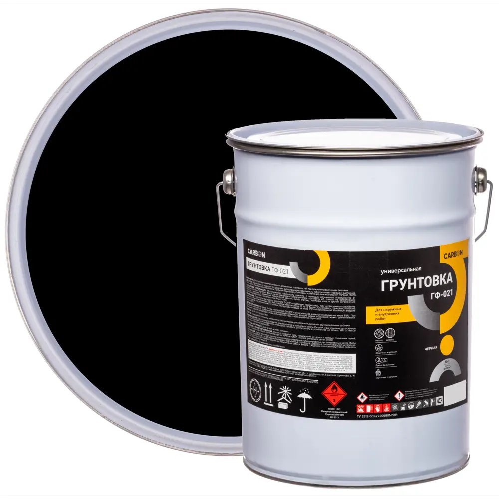 Грунтовка ГФ-021 Carbon черная 6 кг STLM-2072002