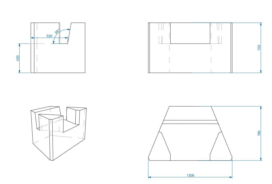 Изогнутый диван для контракта из пены QM Quinze & Milan Scone ARCH-00121831 - Вид №9