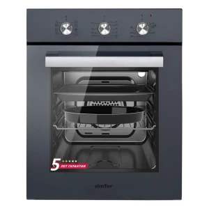91934107 Электрический встраиваемый духовой шкаф Simfer B4EG19070 45х59.5х56 см цвет серый STLM-1515165