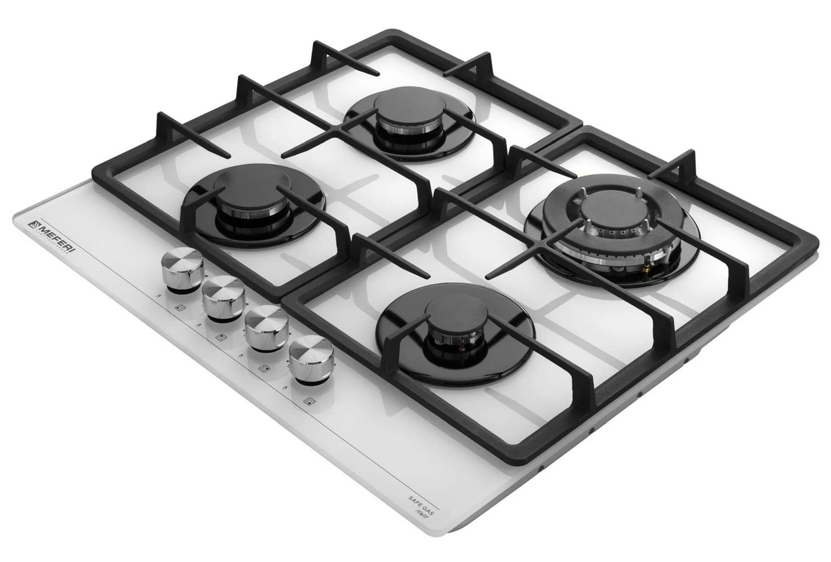 9168784 Газовая варочная поверхность Meferi MGH604WH GLASS POWER STDN-0110187 - Вид №3