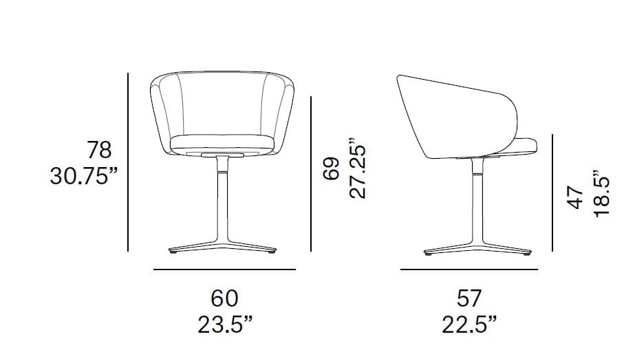 Тканевое кресло с мягкой спинкой EXPORMIM HUMA ARCH-00043362 - Вид №4