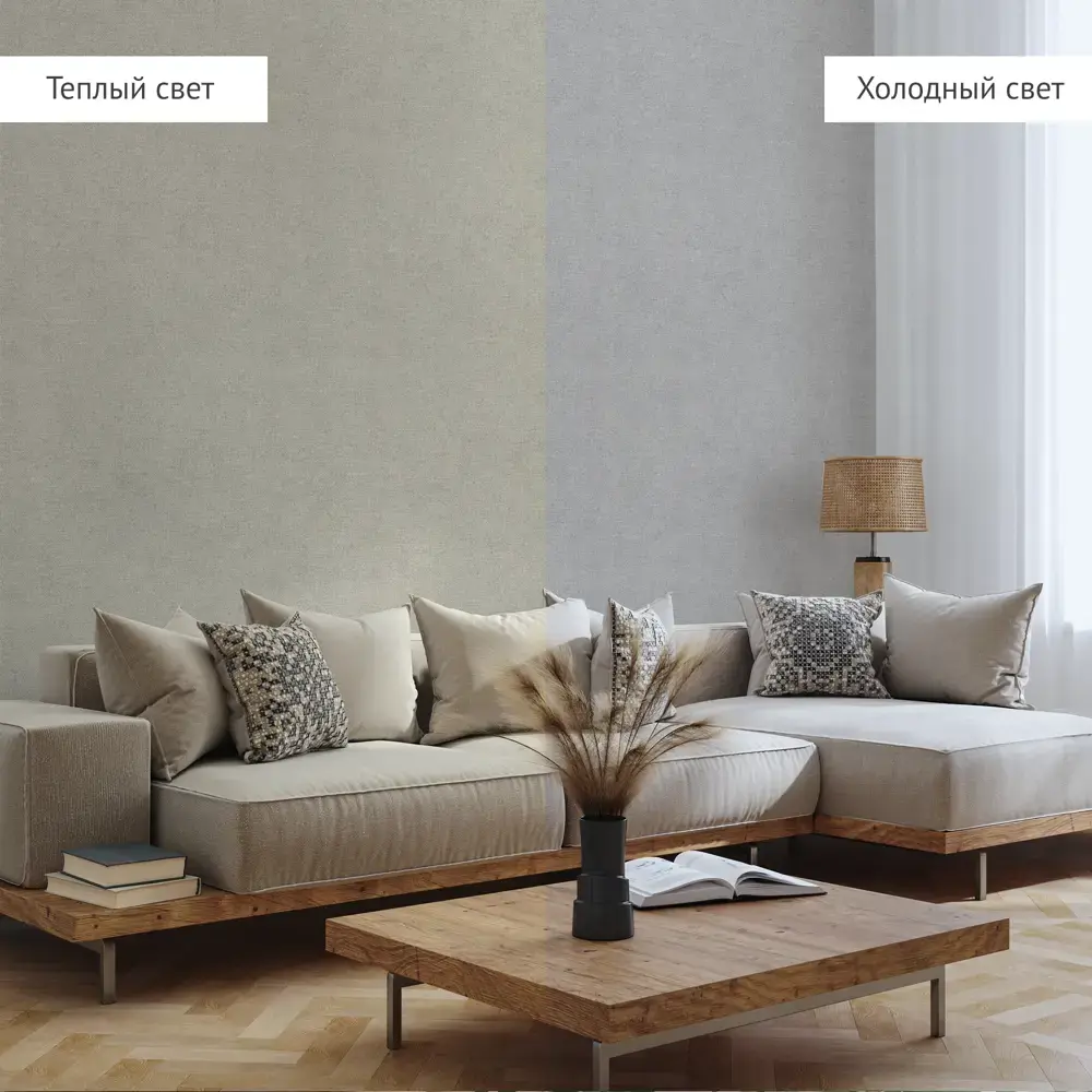 Обои флизелиновые KREAFORTA Linen коричневые 1.06 м 77022-81 STLM-2039999 - Вид №3