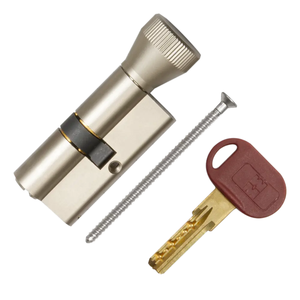 Цилиндр Mottura Project DPC1F4646 S3, 41x10x41 мм, ключ/вертушка, цвет никель STLM-2090709 - Вид №1