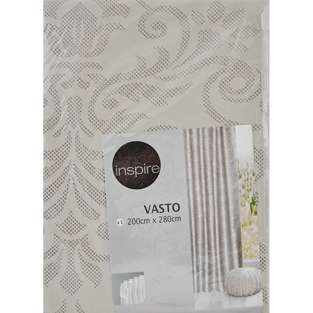 Штора на ленте Inspire Vasto 200х280 см цвет бежевый 17995526 STLM-2043424  - Вид №5