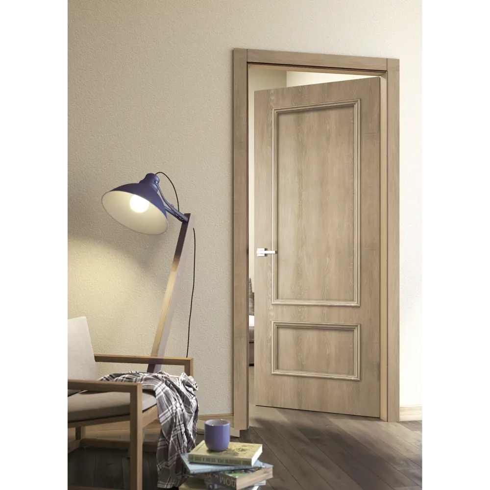 Дверь межкомнатная глухая Престиж 90x200 см цвет натуральный дуб Santreyd STLM-2122259 - Вид №6