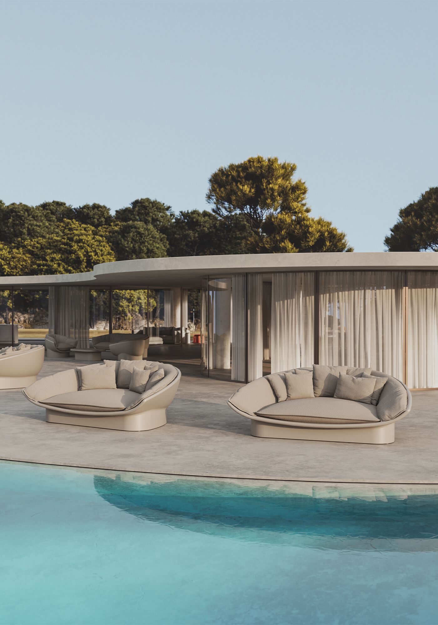 Полиэтиленовая Садовая кровать Vondom Луна ARCH-00064539 - Вид №1