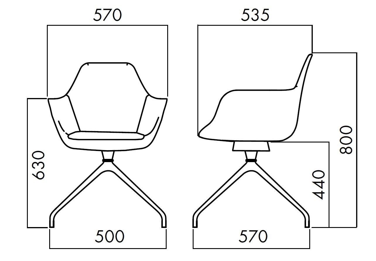 Поворотный стул на полиэтиленовом насесте ALMA DESIGN y Chair ARCH-00118001 - Вид №9