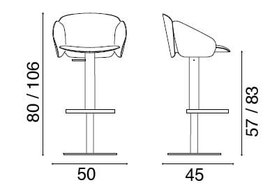 Кожаный стул с подставкой для ног Fasem Electa ARCH-00063216 - Вид №9