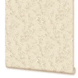 Обои флизелиновые Артекс Азалия бежевые 1.06 м 10677-03