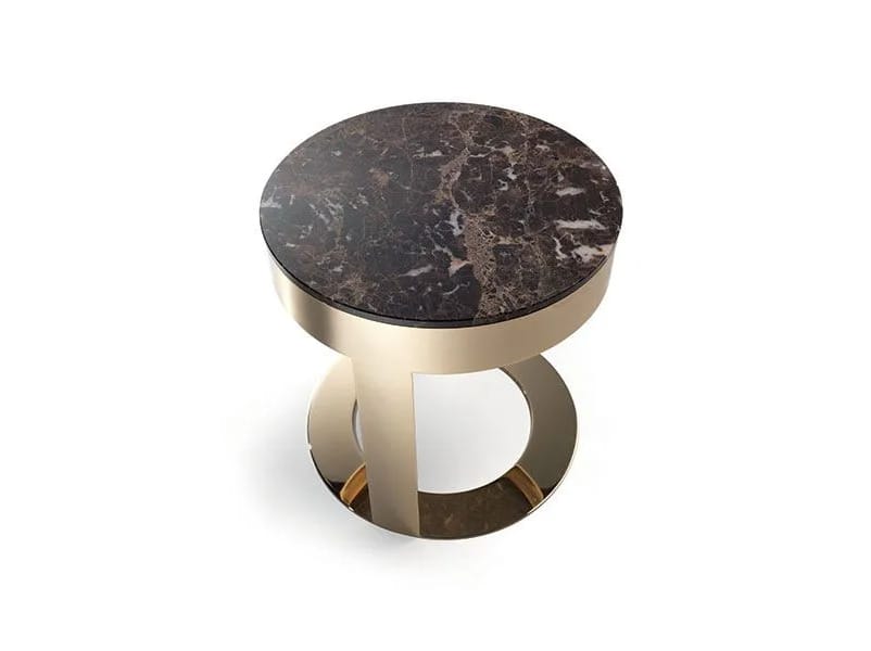 Журнальный столик из металла и мрамора Vittoria Frigerio Biffi ARCH-00050205