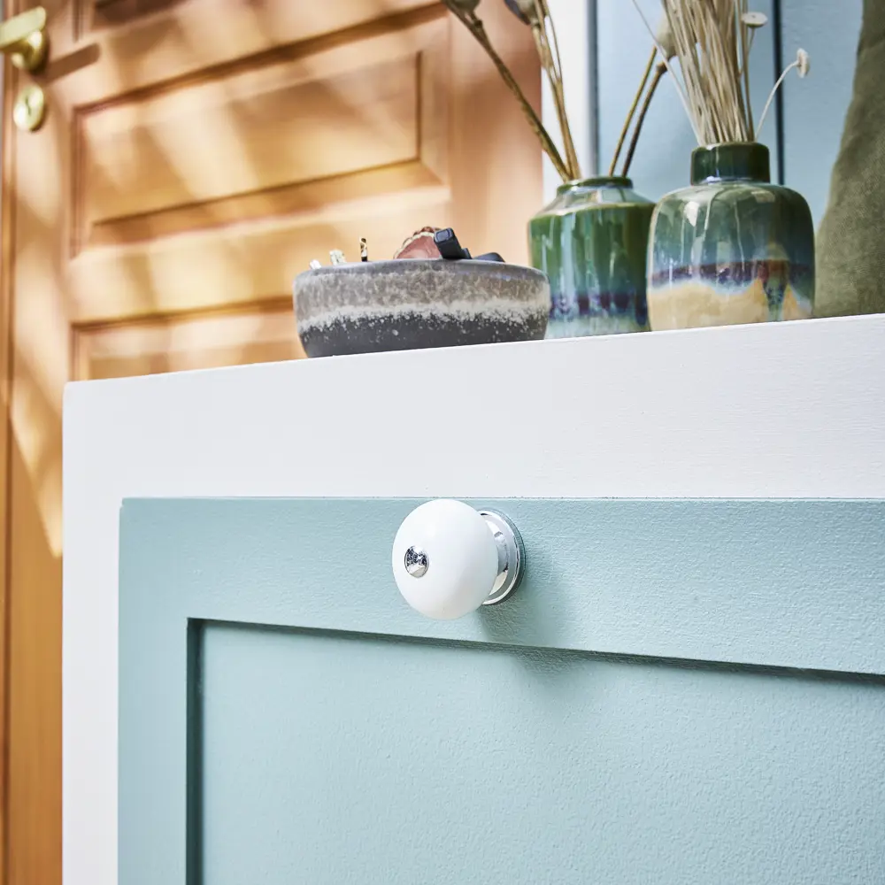 Ручка-кнопка мебельная Inspire Gabi 40x40 мм цвет белый фарфор STLM-2064181 - Вид №10